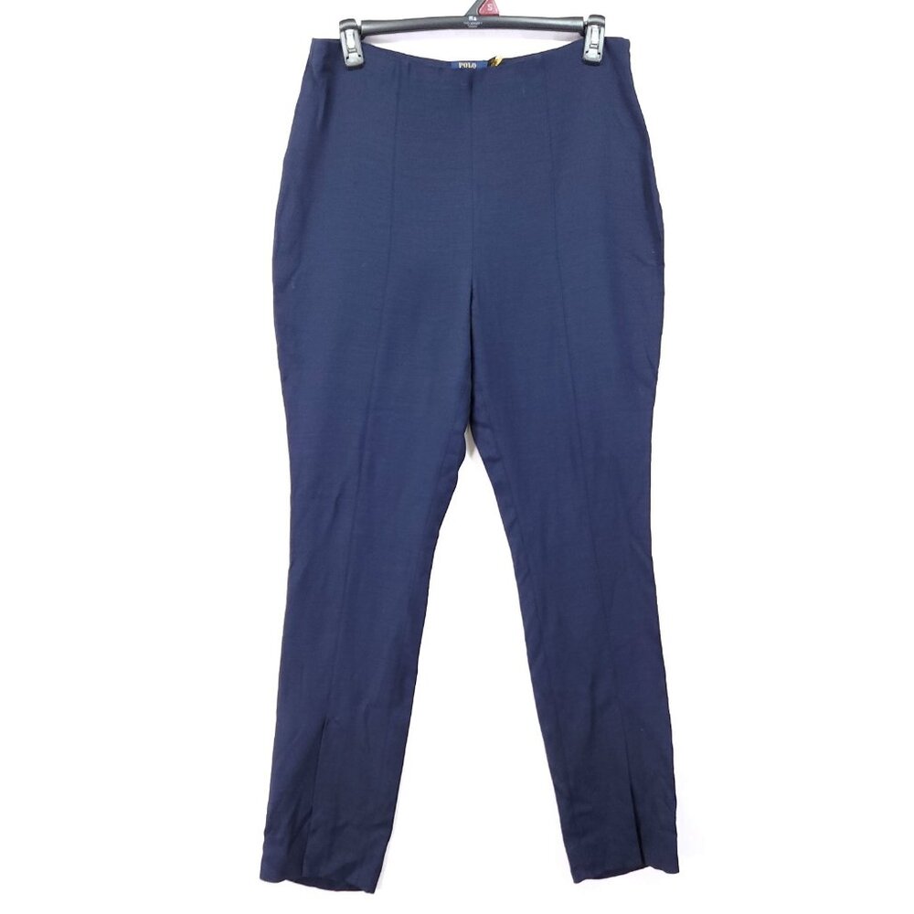 Polo Ralph Lauren Wool Blend Blue Dress Pants Size 16 Side Zip